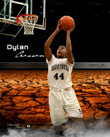 2017-18 16x20 Dylan Crosson Hbg High Cougars Basketball Breaking Ground Basketball