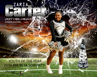 2017 Zaria Carter Smashing Through Football