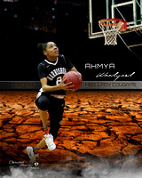 2017-18 16x20 Ahmya Woodyard Breaking Ground Basketball