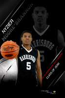 24X16 2017-18 Nyzier Moore-Brannon Hbg High Cougars Basketball High Gloss