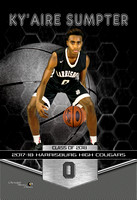 2017-18 Hbg High Cougars Senior Ky'Aire Sumpter Great Balls Of Fire Basketball Banner
