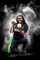 2018 24x36 Sierra Dailey Hbg Lady Cougars Softball Electric Explosion